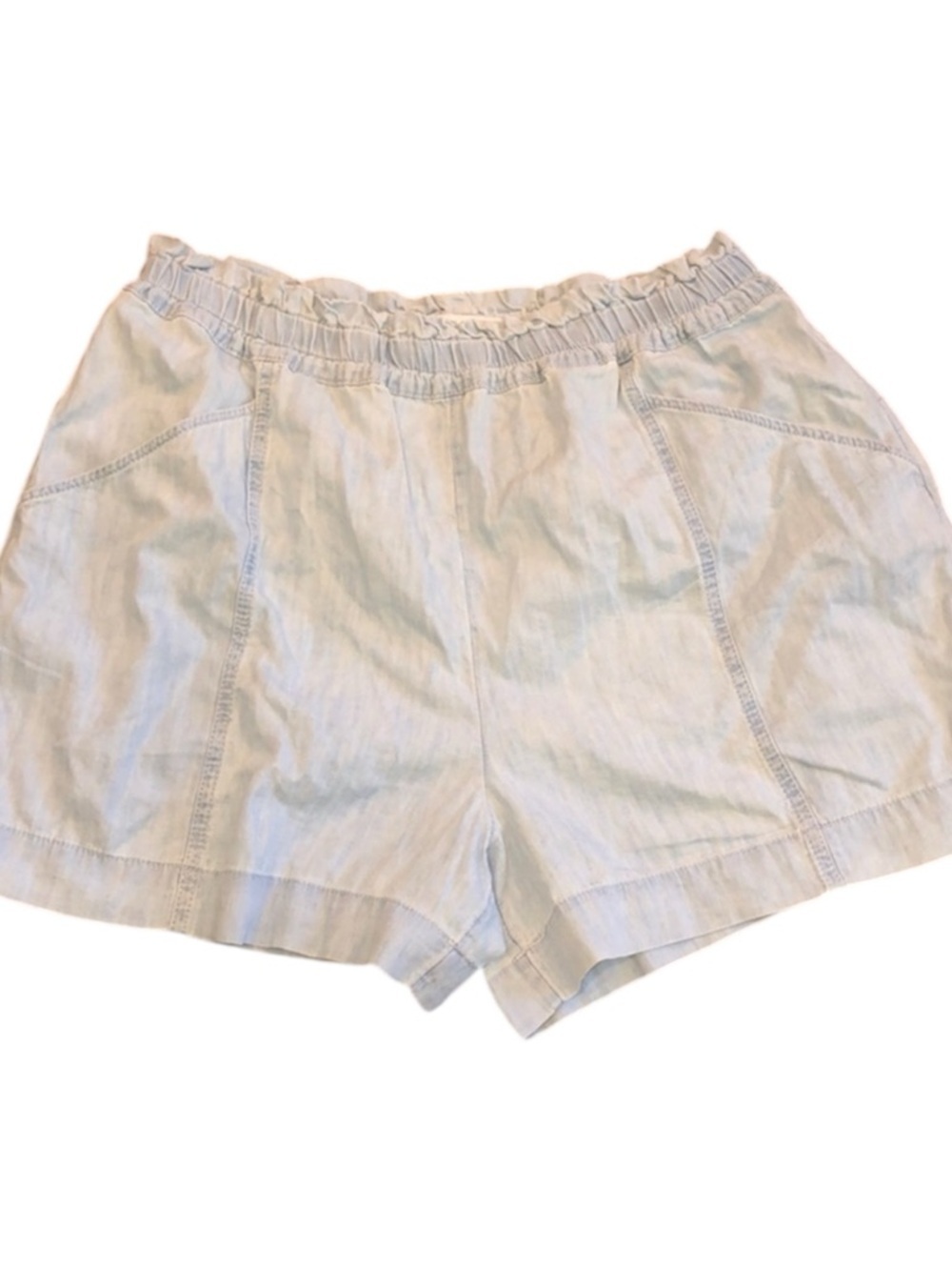 ELIZABETH AND JAMES light blue shorts cotton fabric size large with pockets